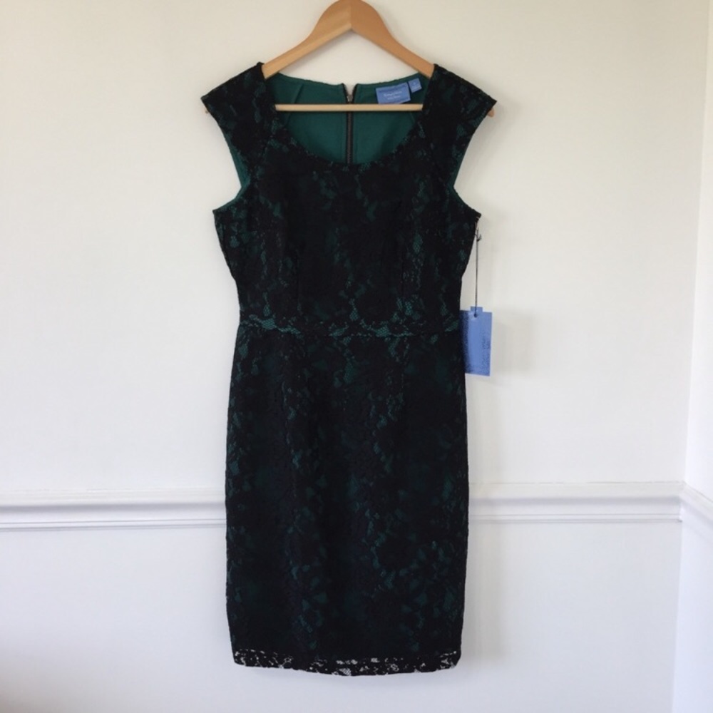 Simplevera Vera Wang Lace Overlay Sheath Dress